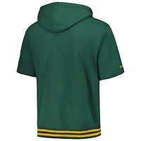 Sweat à capuche manches courtes pour hommes Mitchell & Ness Green Bay Packers d'avant-match