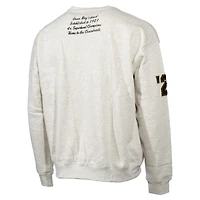 Sweat-shirt surdimensionné universitaire Mitchell & Ness Oatmeal Green Bay Packers pour hommes