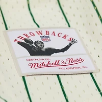 Men's Mitchell & Ness Reggie White Cream Green Bay Packers Name Number Mesh Button-Up Baseball Jersey