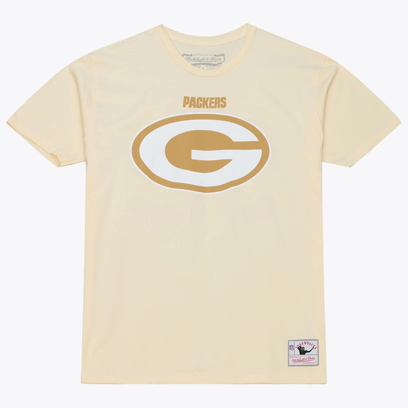 Men's Mitchell & Ness Reggie White Cream Green Bay Packers Sandman Name Number T-Shirt