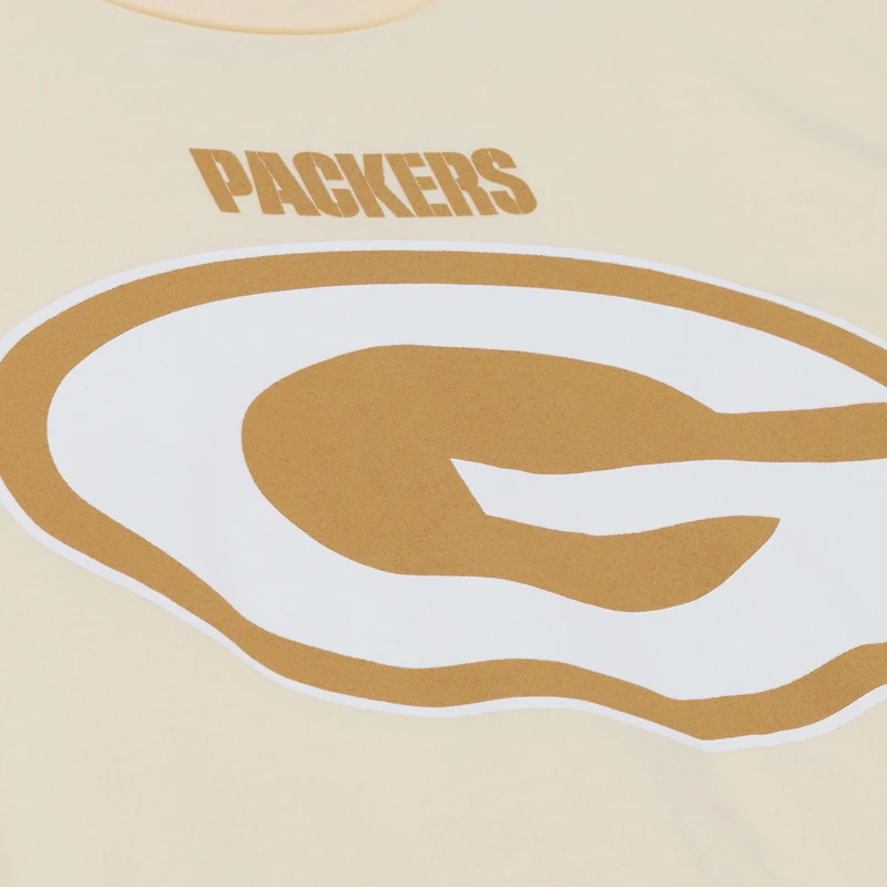 Men's Mitchell & Ness Reggie White Cream Green Bay Packers Sandman Name Number T-Shirt