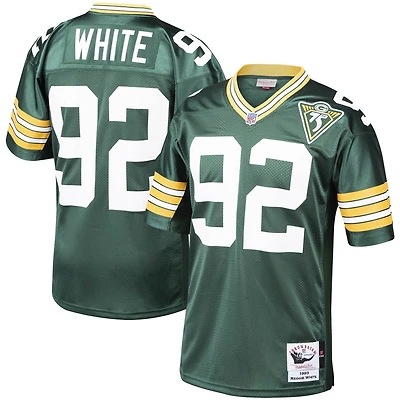 Maillot de joueur retraité authentique Mitchell & Ness Reggie blanc vert Green Bay Packers 1993 pour hommes