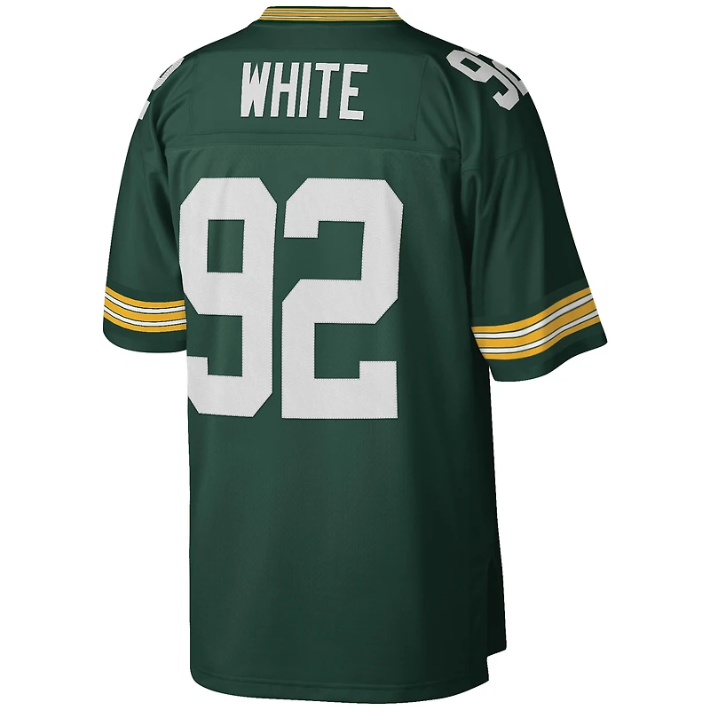 Maillot réplique Mitchell & Ness Reggie White Green Bay Packers, grande taille, 1996, joueur retraité, pour homme.