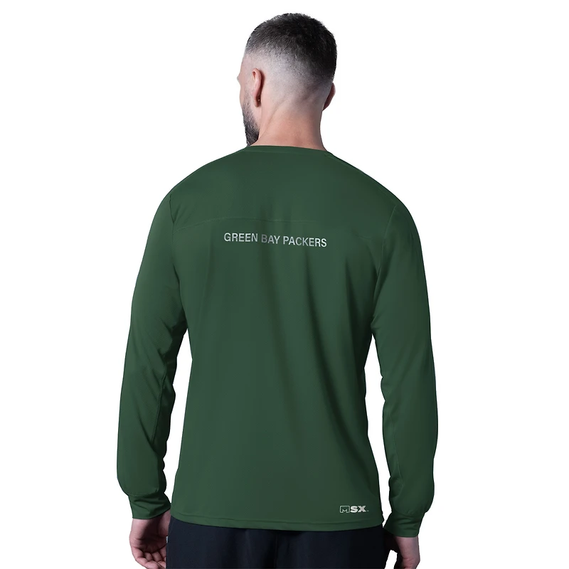 Men's MSX by Michael Strahan Green Bay Packers Forward Long-Sleeve T-Shirt