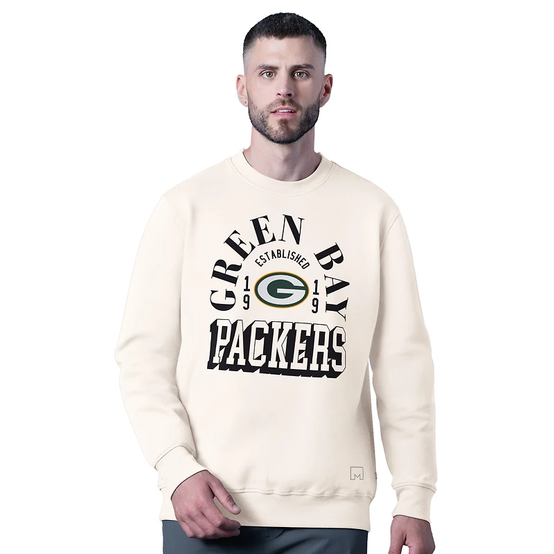 Sweat-shirt tri-blend blanc MSX by Michael Strahan pour homme, édition Green Bay Packers