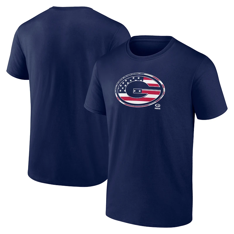 T-shirt Americana bleu marine pour homme des Green Bay Packers