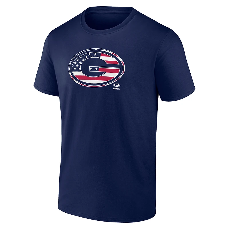 T-shirt Americana bleu marine pour homme des Green Bay Packers