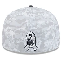 Men's New Era Arctic Camo/Graphite Green Bay Packers 2024 Salute To Service 59FIFTY Fitted Hat