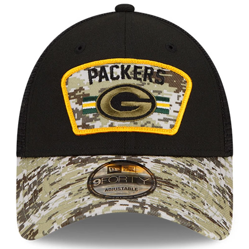 Men's New Era Black/Camo Green Bay Packers 2021 Salute To Service