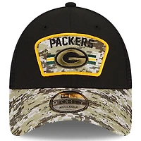 Men's New Era Black/Camo Green Bay Packers 2021 Salute To Service