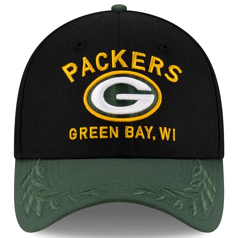 Men's New Era Black/Green Green Bay Packers 2025 NFL Draft 39THIRTY Flex Hat