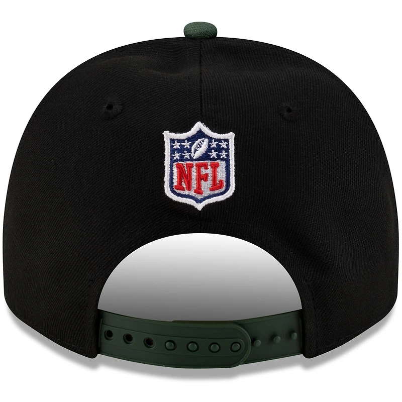 Men's New Era Black/Green Green Bay Packers 2025 NFL Draft 9FIFTY A-Frame Snapback Hat
