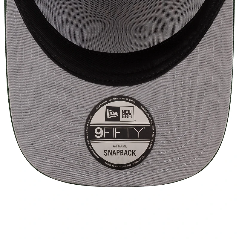 Men's New Era Black/Green Green Bay Packers 2025 NFL Draft 9FIFTY A-Frame Snapback Hat