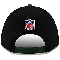 Casquette ajustable New Era 9FORTY M-Crown A-Frame pour homme, noire/verte, des Green Bay Packers, draft NFL 2025