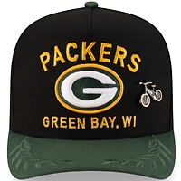 Casquette ajustée New Era 59FIFTY noire/verte pour homme, édition 2025 de la NFL, des Packers Green Bay, sur scène