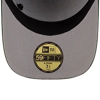 Casquette ajustée New Era 59FIFTY noire/verte pour homme, édition 2025 de la NFL, des Packers Green Bay, sur scène
