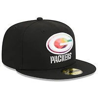 Casquette ajustée 59FIFTY NFL Crucial Catch 2023 New Era pour hommes, noir, Green Bay Packers