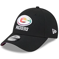 Casquette ajustable 9FORTY NFL Crucial Catch 9FORTY New Era pour hommes, noir, Green Bay Packers 2023
