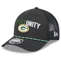 Casquette ajustable New Era Green Bay Packers 2025 Inspire Change 9FORTY M-Crown noire pour homme