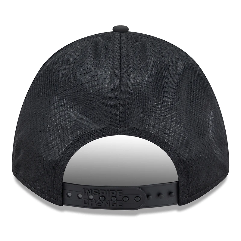 Men's New Era Black Green Bay Packers 2025 Inspire Change 9FORTY M-Crown Adjustable Hat