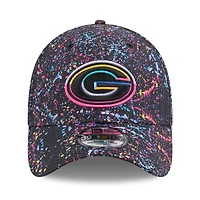 Casquette New Era 39THIRTY Flex noire pour homme, édition 2025 NFL Crucial Catch des Green Bay Packers
