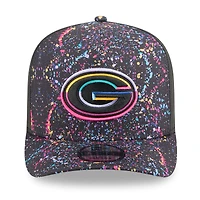 Casquette snapback 9FIFTY NFL Crucial Catch A-Frame noire New Era pour homme, édition 2025 des Green Bay Packers
