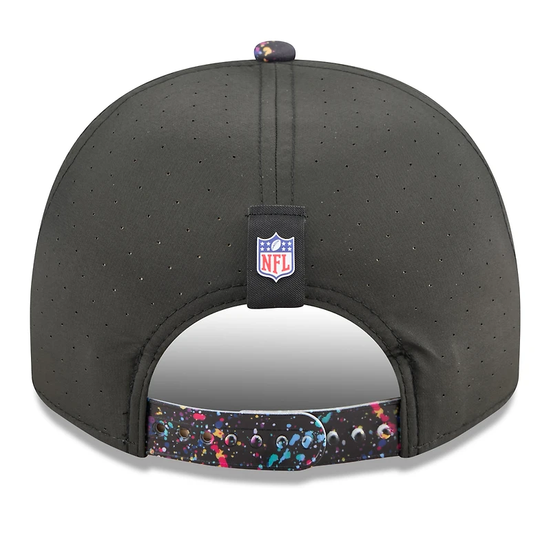 Casquette snapback 9FIFTY NFL Crucial Catch A-Frame noire New Era pour homme, édition 2025 des Green Bay Packers