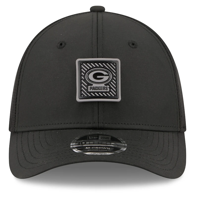 Men's New Era Black Green Bay Packers 2026 NFL Training Camp 39THIRTY Flex Hat