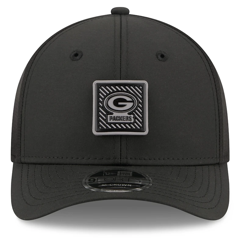 Men's New Era Black Green Bay Packers 2026 NFL Training Camp 9FORTY Adjustable Hat