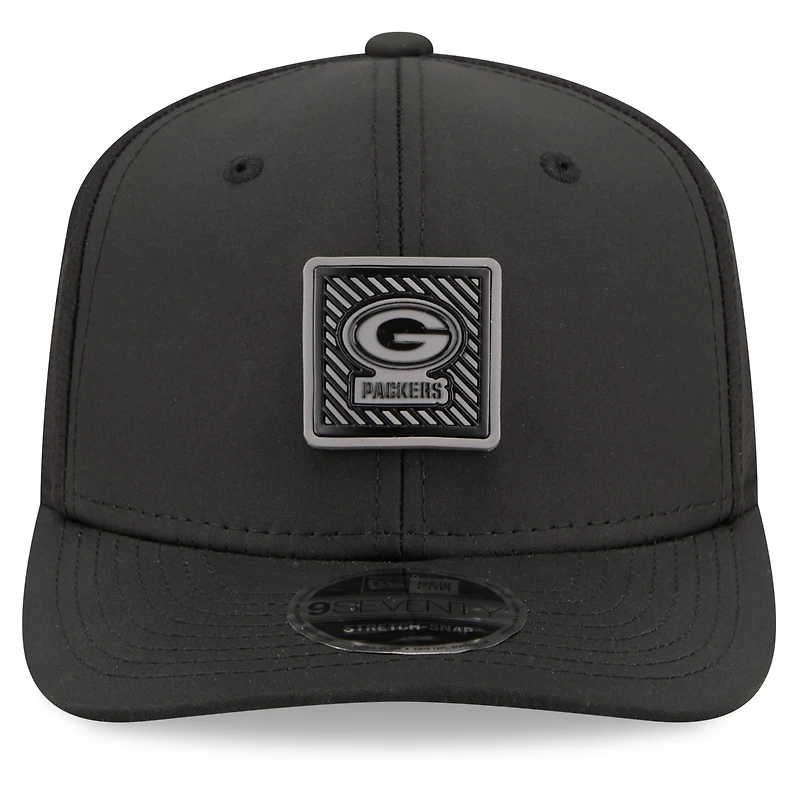 Men's New Era Black Green Bay Packers 2026 NFL Training Camp 9SEVENTY Adjustable Hat