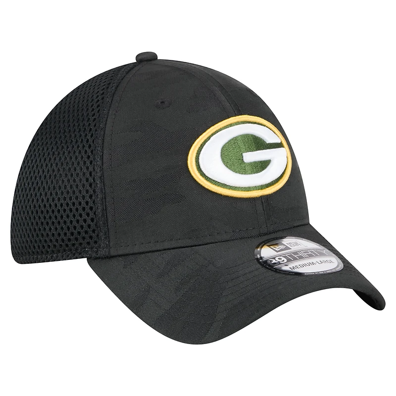 Men's New Era Black Green Bay Packers Active Camo 39THIRTY Flex Hat