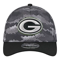 Men's New Era  Black Green Bay Packers Camo A-Frame 39THIRTY Flex Hat