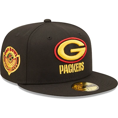Casquette ajustée Cobra Kai 59FIFTY des Packers de Green Bay New Era pour homme, noire