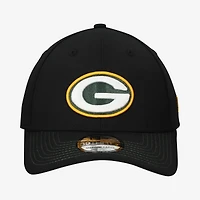 Casquette New Era noire Green Bay Packers Core Team 39THIRTY Flex pour homme