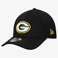 Casquette New Era noire Green Bay Packers Core Team 39THIRTY Flex pour homme