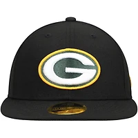 Casquette ajustée 59FIFTY à profil bas Green Bay Packers Omaha New Era pour homme, noire