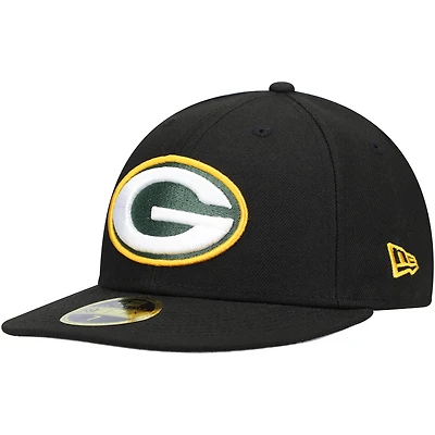 Casquette ajustée 59FIFTY à profil bas Green Bay Packers Omaha New Era pour homme, noire