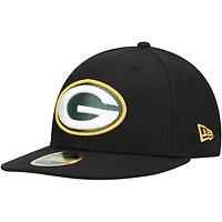 Casquette ajustée 59FIFTY à profil bas Green Bay Packers Omaha New Era pour homme, noire