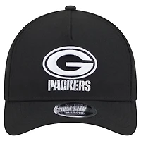 Casquette ajustable 9FORTY M-Crown A-Frame noire New Era pour homme, collection Team Packers