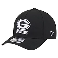 Casquette ajustable 9FORTY M-Crown A-Frame noire New Era pour homme, collection Team Packers