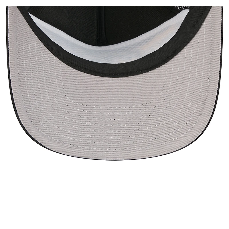 Casquette ajustable New Era Green Bay Packers Throwback Foam 19TWENTY noire pour homme