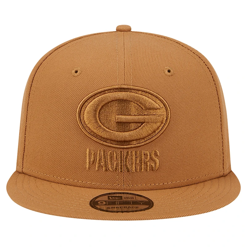Men's New Era Brown Green Bay Packers Color Pack 9FIFTY Snapback Hat