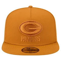 Casquette ajustée A-Frame 59FIFTY pour homme New Era marron avec logo des Packers de Green Bay