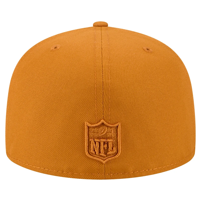 Casquette ajustée A-Frame 59FIFTY pour homme New Era marron avec logo des Packers de Green Bay