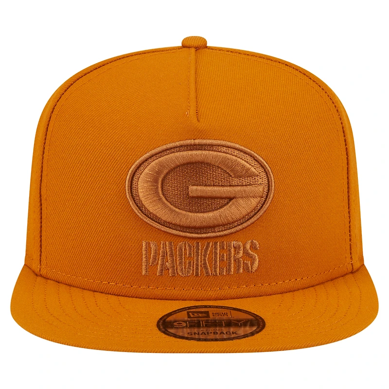 Casquette snapback A-Frame 9FIFTY marron New Era pour homme, coloris Green Bay Packers