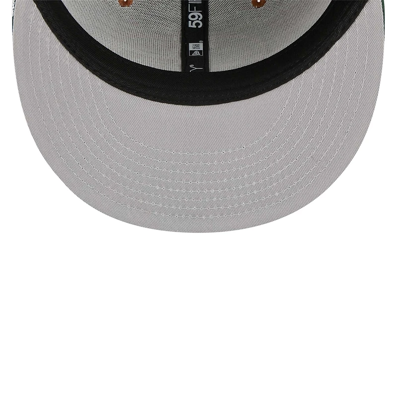 Men's New Era Brown Green Bay Packers Harvest  59FIFTY Fitted Hat