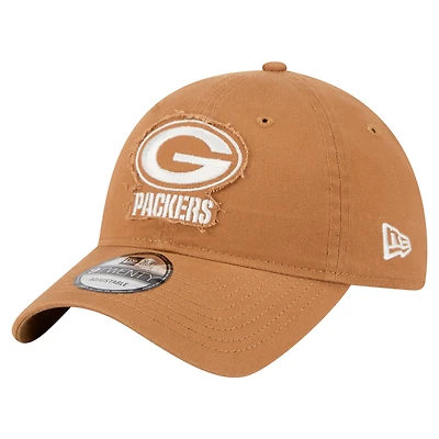 Casquette ajustable 9TWENTY marron New Era pour homme, motif Green Bay Packers