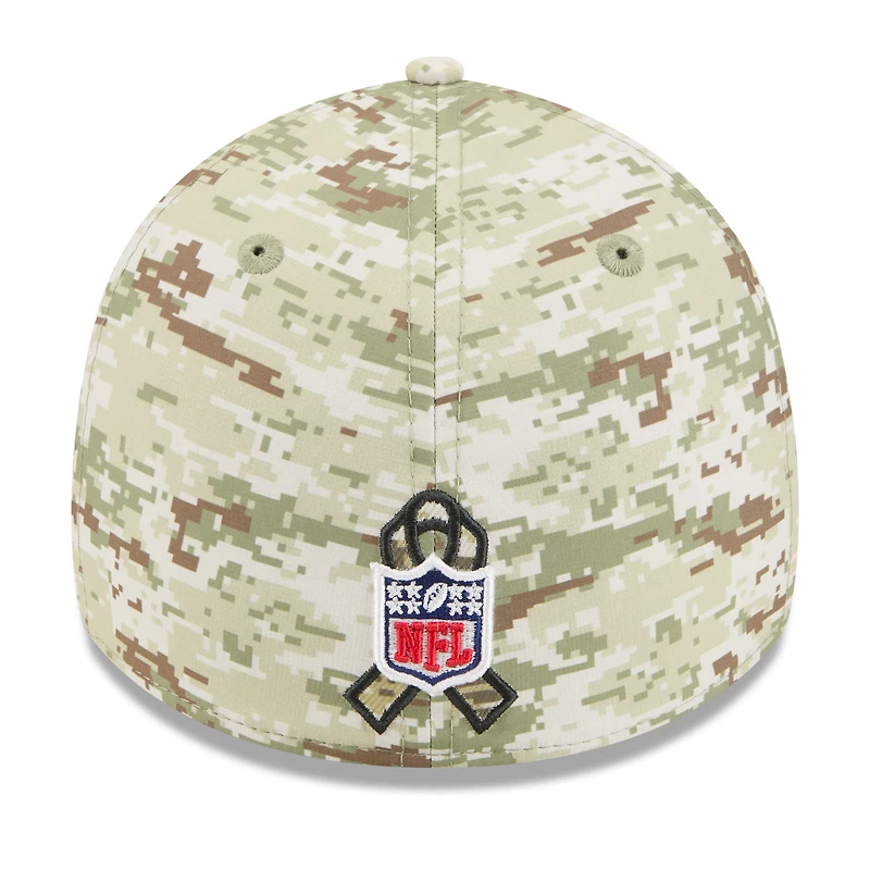 Men's New Era Camo/Dark Green Bay Packers 2025 Salute to Service 39THIRTY Flex Hat