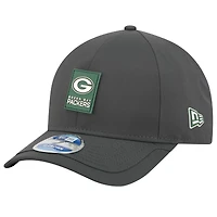 Casquette ajustable New Era Green Bay Packers 2025 Sideline pour temps froid, couleur anthracite, modèle 9FORTY M-Crown