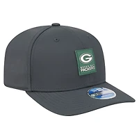 Casquette ajustable New Era Green Bay Packers 2025 Sideline pour homme, couleur anthracite, modèle 9SEVENTY.